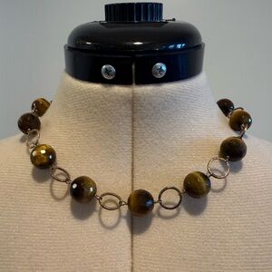Faceted Tiger’s Eye Beaded Necklace